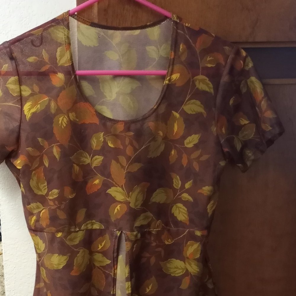 Sheer short sleeve top